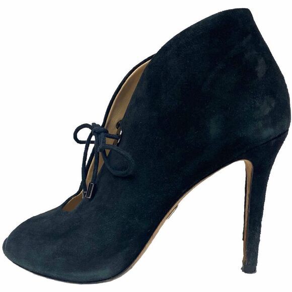 Badgley Mischka Nonna Black Suede Ankle Bootie Size 6.5 - Picture 3 of 9